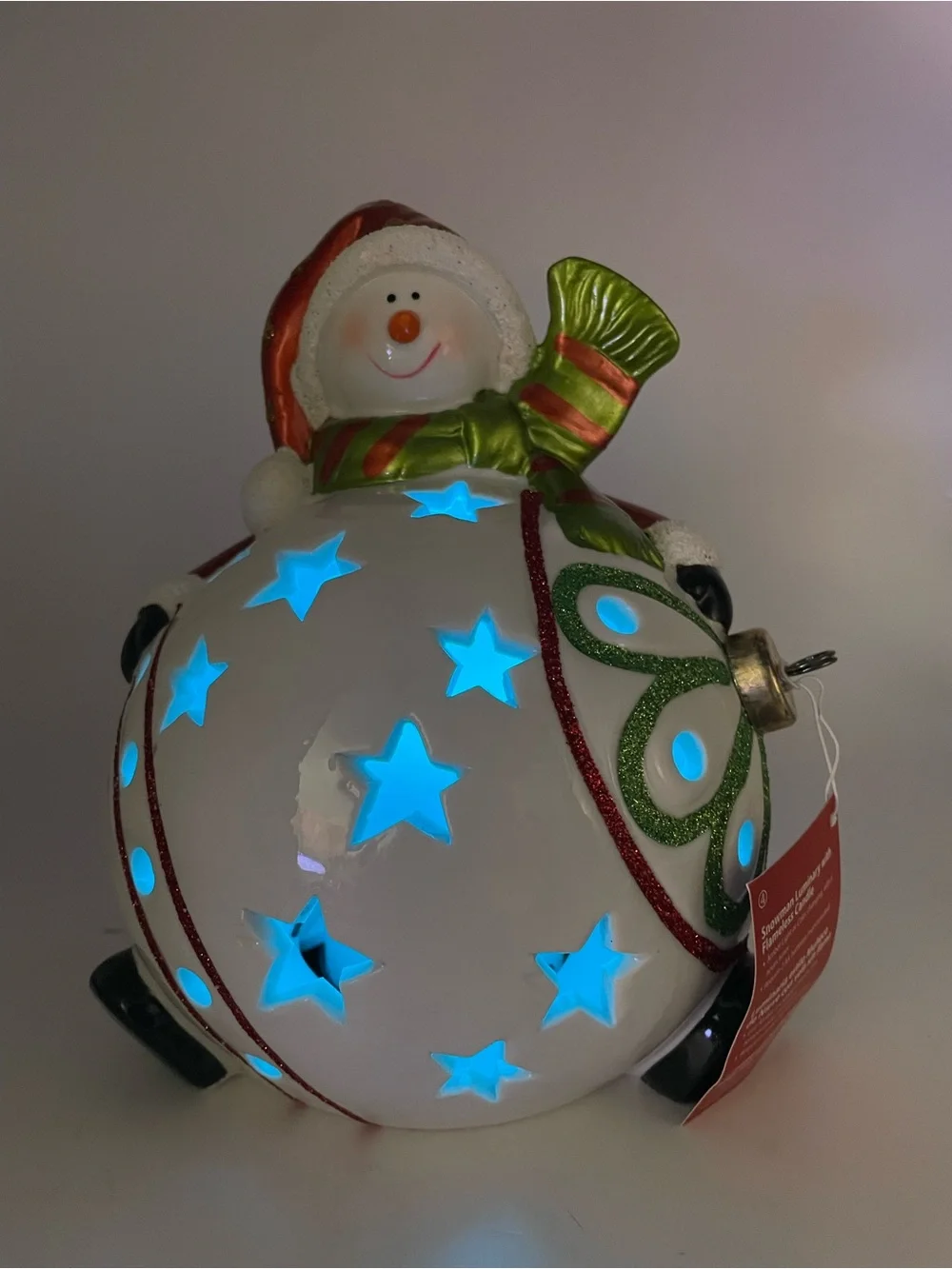 Christmas decoration lights up new tag boxed
